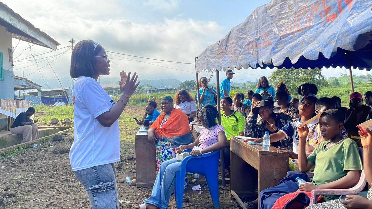 Young women of Africa at an outreach event
